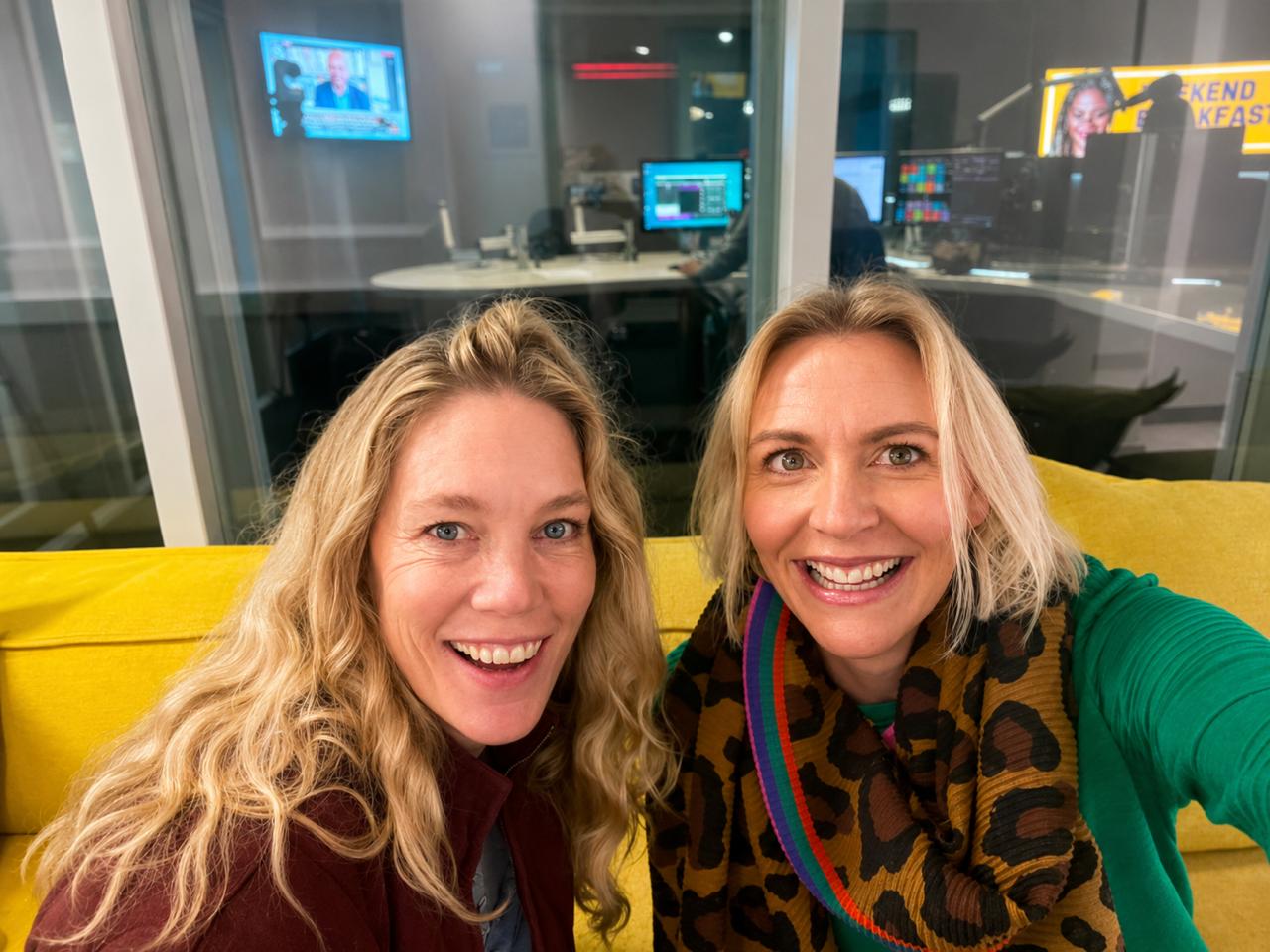 Honey King and Deirdre Aufrichtig at the CapeTalk studio